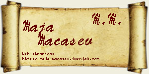 Maja Maćašev vizit kartica